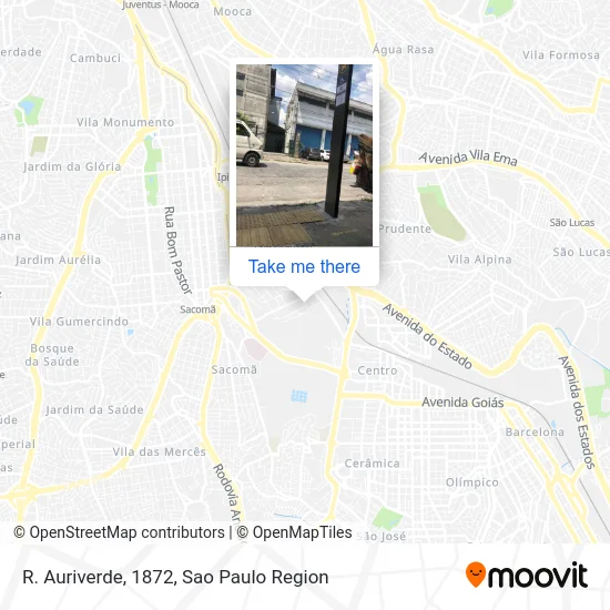 R. Auriverde, 1872 map