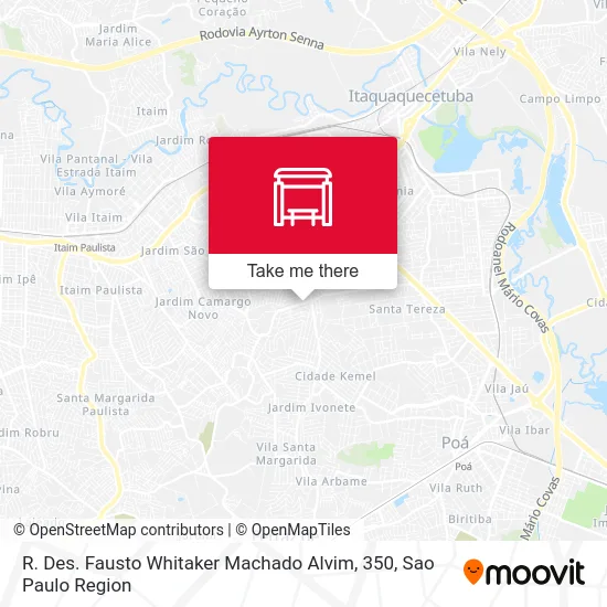 R. Des. Fausto Whitaker Machado Alvim, 350 map