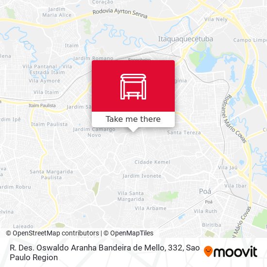 R. Des. Oswaldo Aranha Bandeira de Mello, 332 map