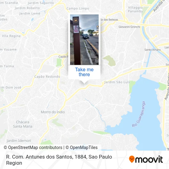 R. Com. Antunes dos Santos, 1884 map