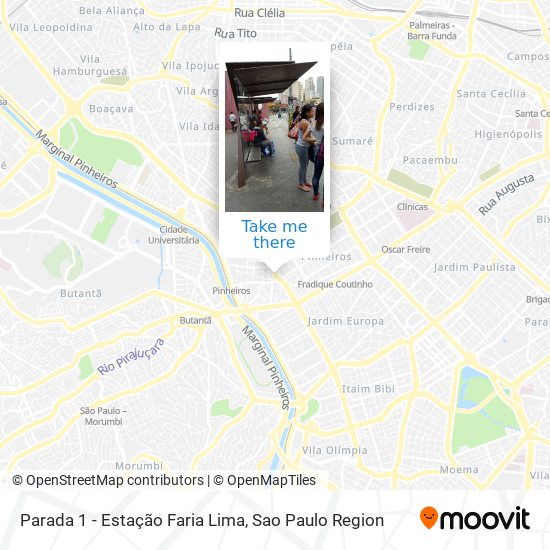 Parada 1 - Estação Faria Lima map