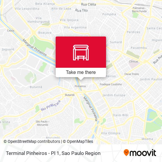 Terminal Pinheiros - Pl 1 map