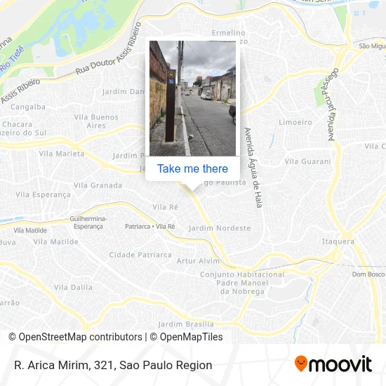 R. Arica Mirim, 321 map