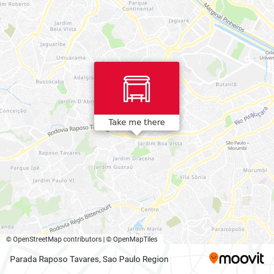 Parada Raposo Tavares map