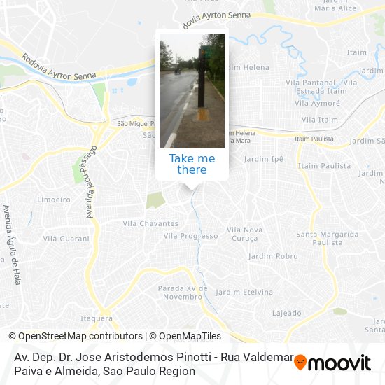 Mapa Av. Dep. Dr. Jose Aristodemos Pinotti - Rua Valdemar Paiva e Almeida