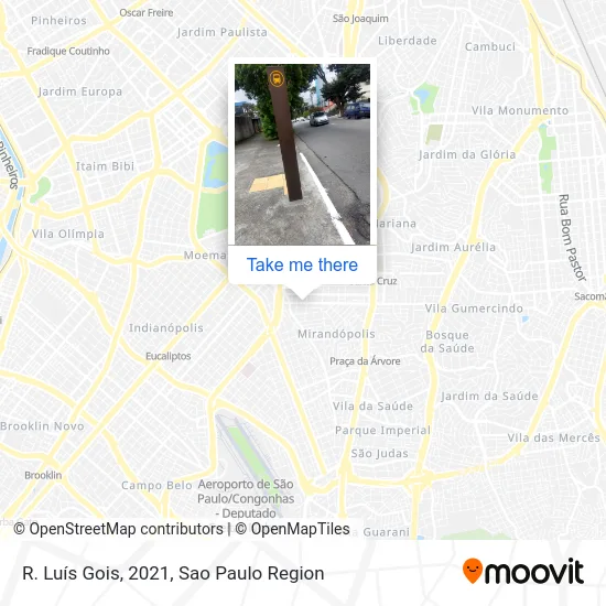 R. Luís Gois, 2021 map