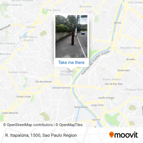 R. Itapaiúna, 1500 map