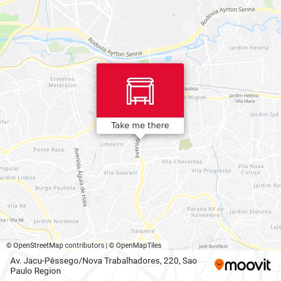 Av. Jacu-Pêssego / Nova Trabalhadores, 220 map
