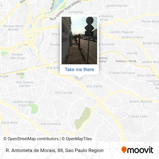 R. Antonieta de Morais, 88 map