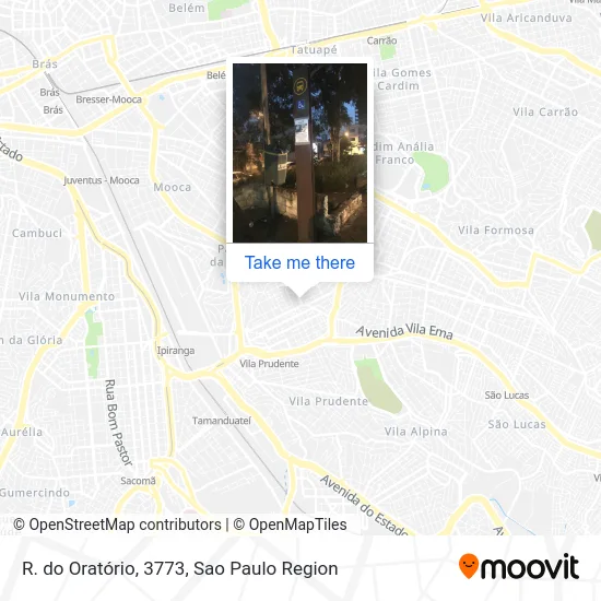 R. do Oratório, 3773 map