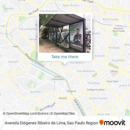 Mapa Avenida Diógenes Ribeiro de Lima