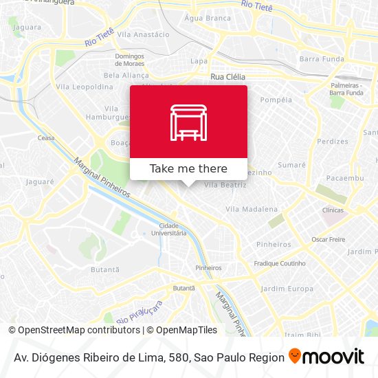 Mapa Av. Diógenes Ribeiro de Lima, 580