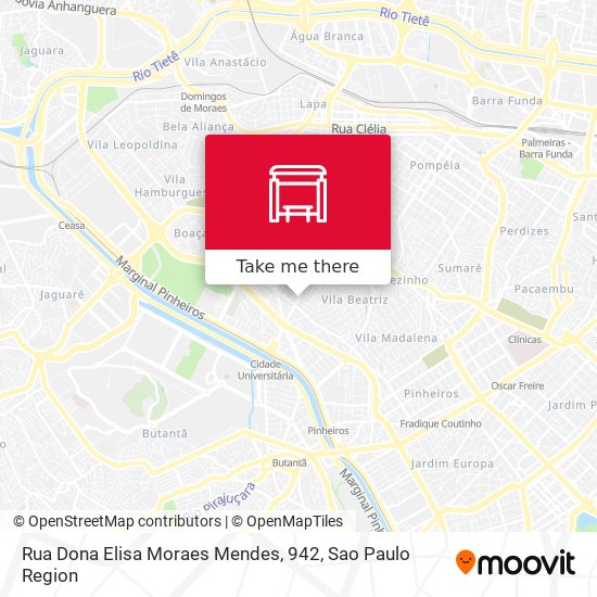 Mapa Rua Dona Elisa Moraes Mendes, 942