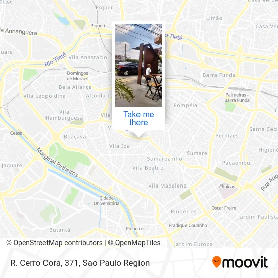 R. Cerro Cora, 371 map