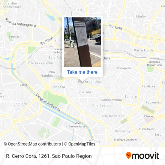 R. Cerro Cora, 1261 map