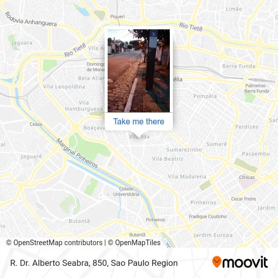 R. Dr. Alberto Seabra, 850 map