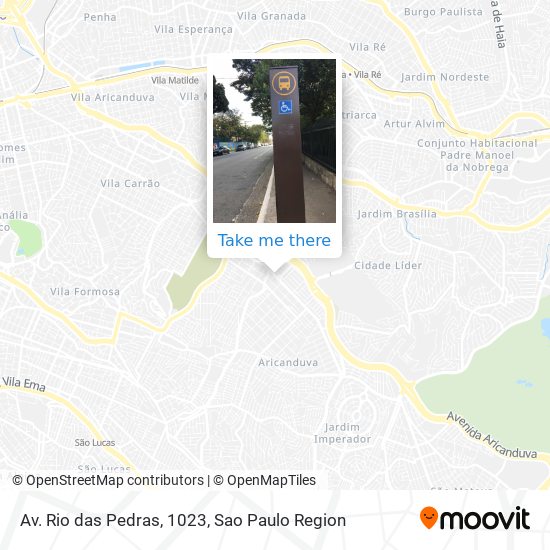 How to get to Av. Rio das Pedras, 1023 in Aricanduva by Bus or Metro?