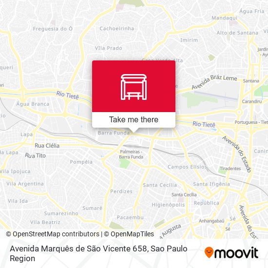 Mapa Avenida Marquês de São Vicente 658