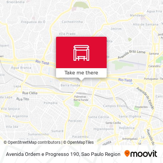 Avenida Ordem e Progresso 190 map