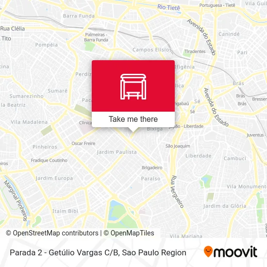 Parada 2 - Getúlio Vargas C/B map