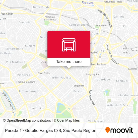 Parada 1 - Getúlio Vargas  C/B map