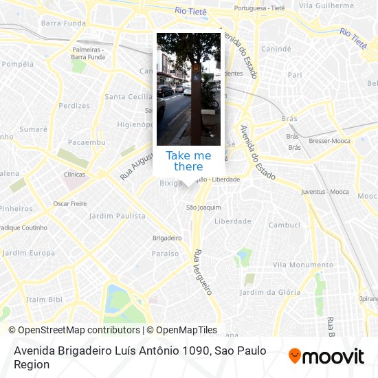 Mapa Avenida Brigadeiro Luís Antônio 1090