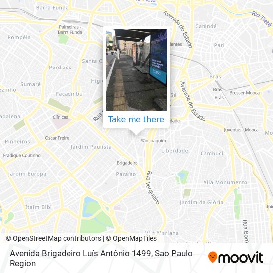 Mapa Avenida Brigadeiro Luís Antônio 1499