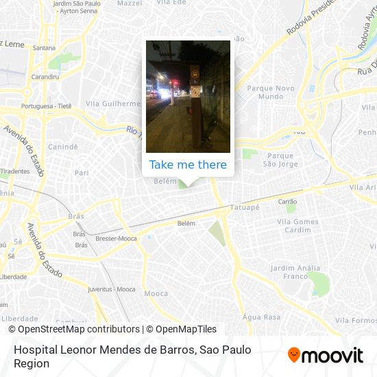 Mapa Hospital Leonor Mendes de Barros