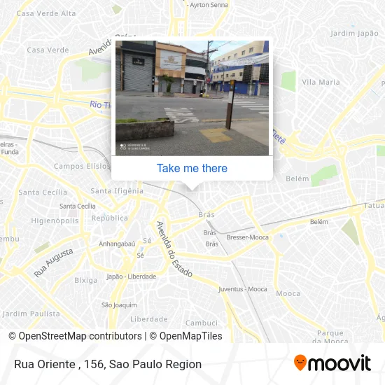 Rua Oriente , 156 map