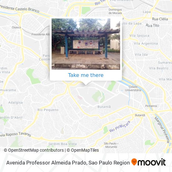 Mapa Avenida Professor Almeida Prado