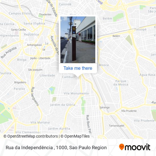 Rua da Independência , 1000 map