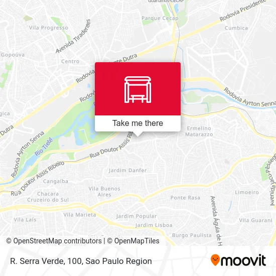 R. Serra Verde, 100 map