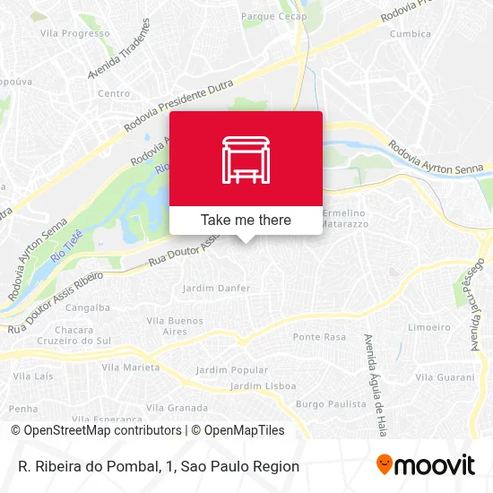 R. Ribeira do Pombal, 1 map