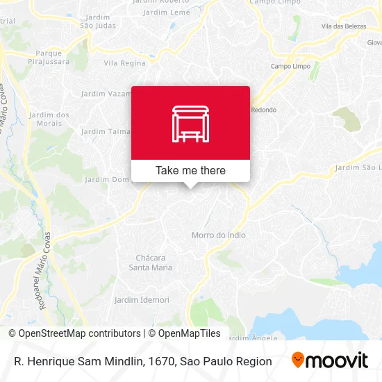 R. Henrique Sam Mindlin, 1670 map