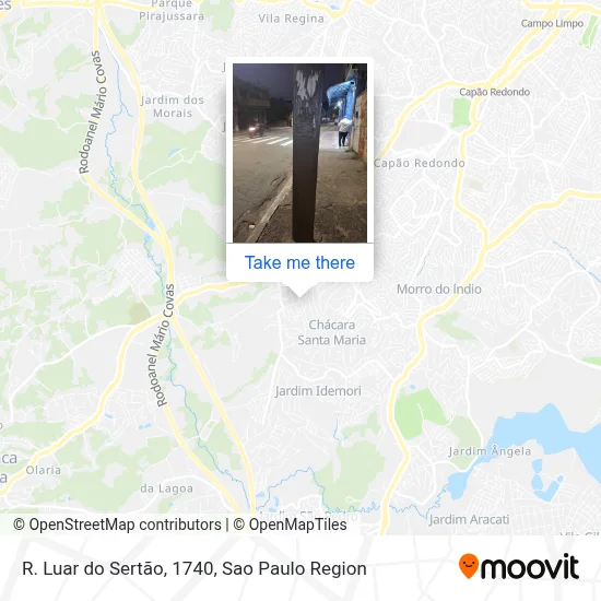 R. Luar do Sertão, 1740 map