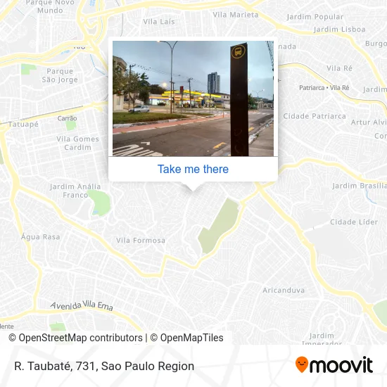 R. Taubaté, 731 map