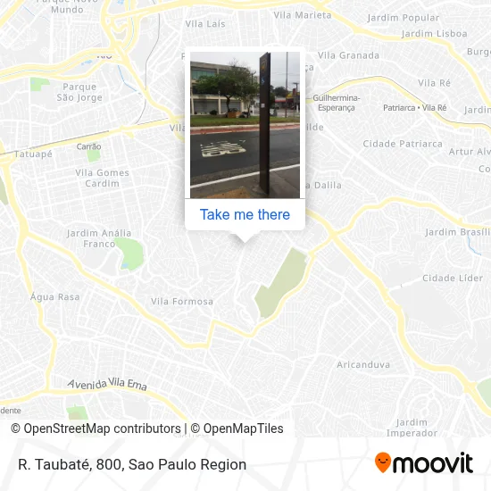 R. Taubaté, 800 map