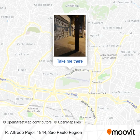 R. Alfredo Pujol, 1844 map