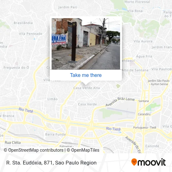 R. Sta. Eudóxia, 871 map