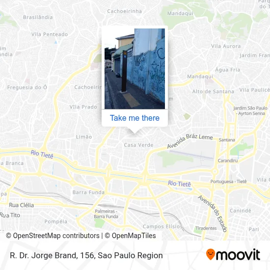 R. Dr. Jorge Brand, 156 map