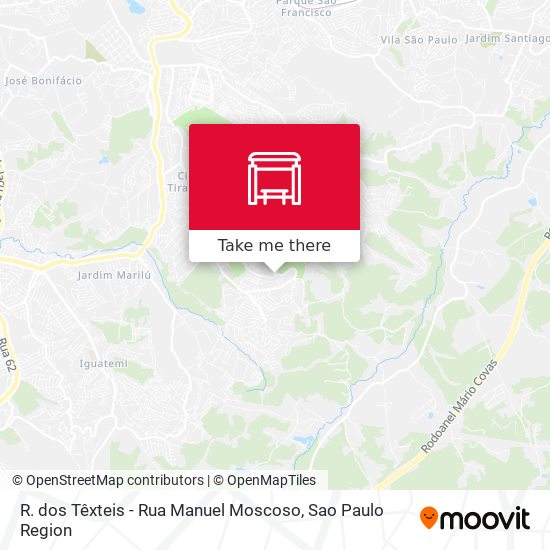 Mapa R. dos Têxteis - Rua Manuel Moscoso