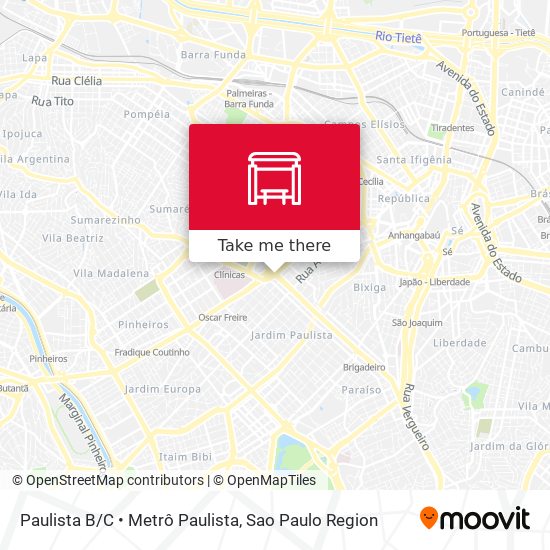 Mapa Paulista B/C • Metrô Paulista