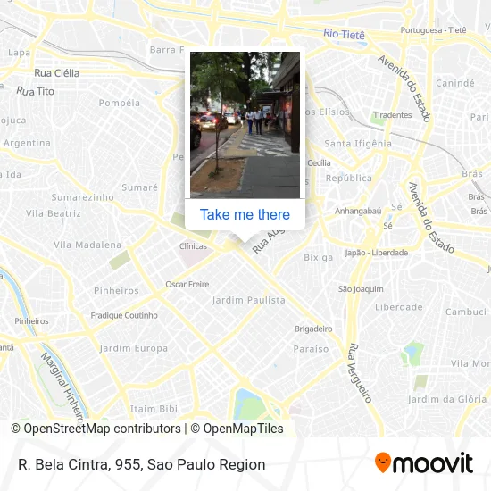 R. Bela Cintra, 955 map