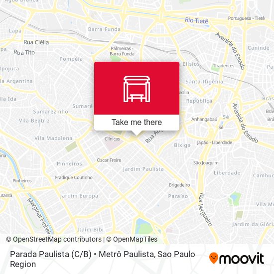 Mapa Paulista C/B • Metrô Paulista