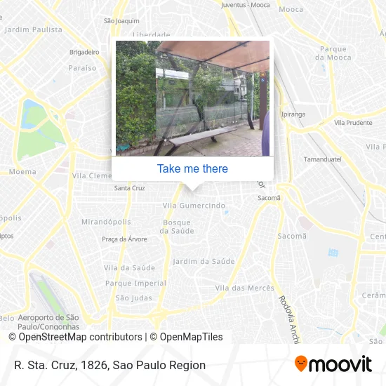 R. Sta. Cruz, 1826 map