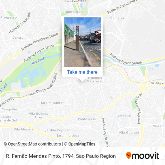 R. Fernão Mendes Pinto, 1794 map