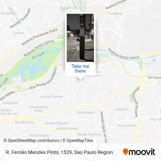 R. Fernão Mendes Pinto, 1529 map