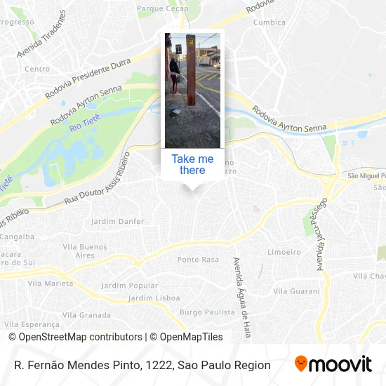 R. Fernão Mendes Pinto, 1222 map