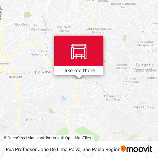 Mapa Rua Professor João De Lima Paiva