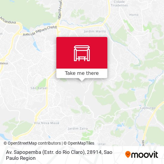 Mapa Av. Sapopemba (Estr. do Rio Claro), 28914